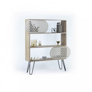 Modern design entrance bookcase in urban slim black oak