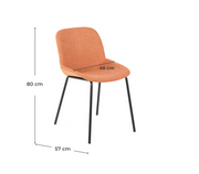 Set of 4 Fabric Chairs 57cm x 46cm H. 80cm