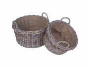 Cloe basket 1-2 c-m round cm57h30-40 w-jute lining