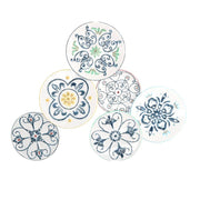 Metal frame decoration 6 plates 70 x 90 x h 6 cm
