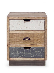 Vintage 3 drawer bedside table