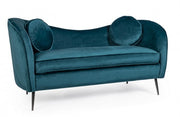 2 seater velvet effect sofa Candis Deep
