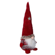 Red fabric gnome 18x13h41 cm