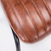 Vintage dark orange Debbie chair in eco-leather