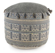 Ethnic style cotton pouf TILAK Snorkel diameter 50x h35 cm