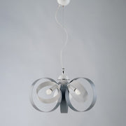 Iron pendant chandelier three lights White Gray 44x h26 cm