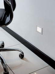 Aluminum Recessed Lamp with Satin Glass Diffuser - 3W, 300 Lumens, 4000°K White