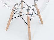 Polycarbonate chair and white pvc seat 47x46x82h cm