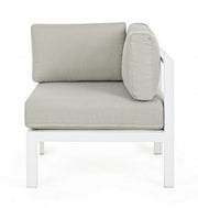 Marinel white garden corner armchair