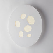 Metal ceiling lamp with integrated LED six lights White 40x h5 cm