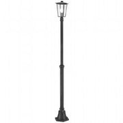 Black Glass Diffuser Cast Aluminum Floor Lamp