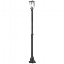 Black Glass Diffuser Cast Aluminum Floor Lamp