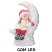 White led moon plastic girl cm36,5x21h52