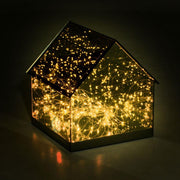 House glass led lantern cm30x29,5h31,5