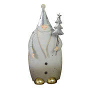 Gray gold metal Santa Claus cm9x5h21