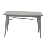 White rectangular iron table 60 x 120 x h 76 cm