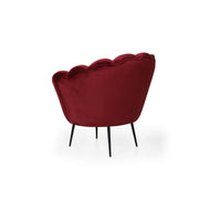 Orel red velvet shell armchair