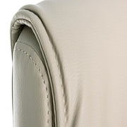 Office armchair with Queensland armrests in dove gray eco-leather