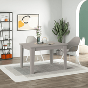 Megaron light mocha dove gray extendable table 120x80 cm