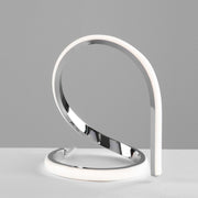 Table lamp in metal and aluminum Polished Chrome Integrated LED 21x h20 cm
