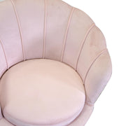 Pink tulip velvet armchair cm73x72h77