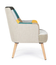 Galatea patchwork fabric armchair