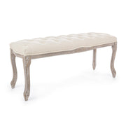 Mathilde classic bench in natural fabric