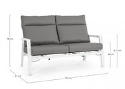 Sofa 2 Seater Recl C-C Kledi White Jx11
