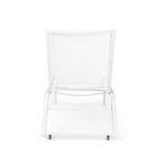 Cruise aluminum sunbed with white wheels