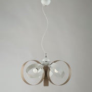Three-light iron suspension chandelier Tortora White 44x h26 cm