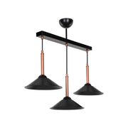 Mandarin MDL4221 pendant lamp with black metal lampshades