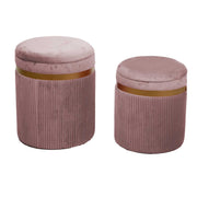 Velvet puff 1-2 antique pink cm ø39h49