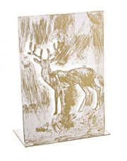 Gold Metal Stand Reindeer Candle Set of 8