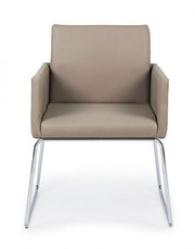 Chair with armrests in faux leather Tortora SIXTY 60x54x h80.5 cm