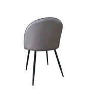 Grey Fabric Chair with Black Metal Legs 78x47x57 cm