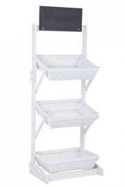 Darik display 3 baskets SVAS White 60x45x200h cm