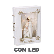 White led nativity resin book cm16x5,5h22,2