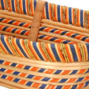 Rectangular honey wicker basket cm43x30h18