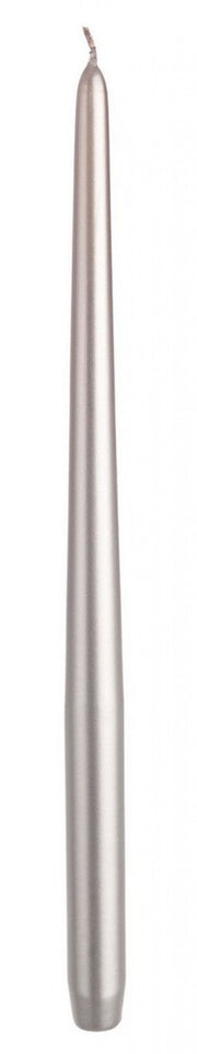 6x Basic Silver Conical Candle 40cm