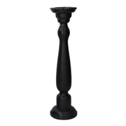 Black wooden candle holder 11.5/12.5h50 cm