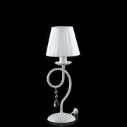 White iron table lamp one light shabby decoration White lampshade 14x h32 cm