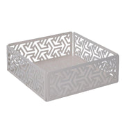Arrows white square metal napkin holder cm16,5x16,5x5,5