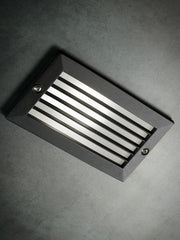 Aluminum Recessed Wall Light with Satin White Glass Diffuser