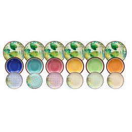 Dinner Service 18 Pieces New Jungle Multicolor Porcelain
