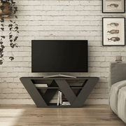 Pipralla anthracite TV stand 110x30x40h