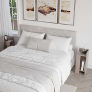 Set of 2 Elos Light Mocha Bedside Tables 25x25x60 cm