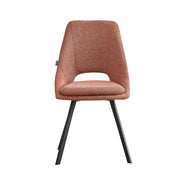 Salmon Upholstered Fabric Chair 85x56x48 cm