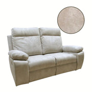 Milano sofa 2 seater 2 beige manual recliners