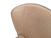 Faux leather chair and dove gray seat 49x56x82h cm