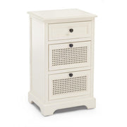 Chest of drawers in wood with three drawers Bianca AMABEL 40x32x h70 cm